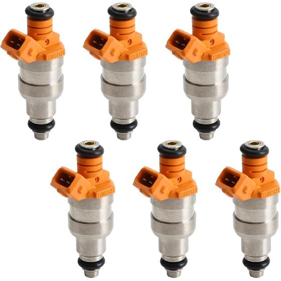 6Pcs Fuel Injectors Fit For Cherokee 1987-1998, Comanche 1987-1991, Grand Cherokee 1993-98, Wrangler 1991-1998, I6 4.0L
