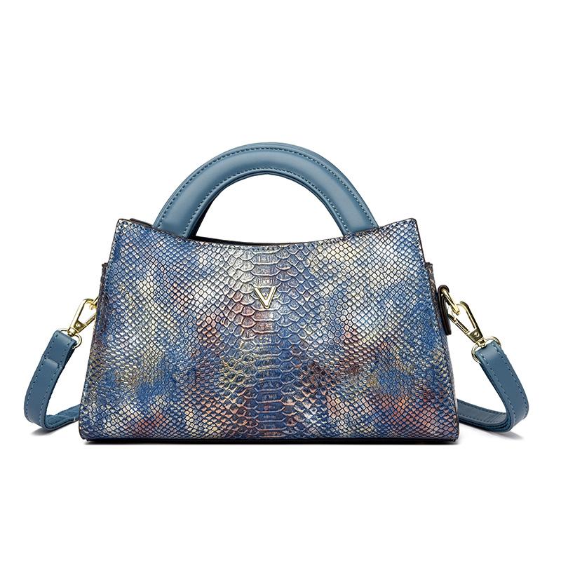 

Роскошная женская сумка, дизайнерская сумка через плечо с крокодиловым узором, брендовая женская сумка через плечо, повседневная сумка яркого цвета 29.5CM 9.5CM 16CM