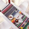 Mexican Style Table Runner, Cotton Weave Washable Dining Runners Decoration 35 X 213cm (4-d-w)