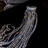 Molans Shine Hairpin Full Rhinestone Hairpins for Women Long Tassel Crystal Hair Accessories Wedding Banquet Jewelry