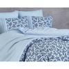 Parure de lit - 1 housse de couette 220 x 240 cm + 2 taies d'oreiller 60 x 60 cm - 100% coton renforcé - Bleu