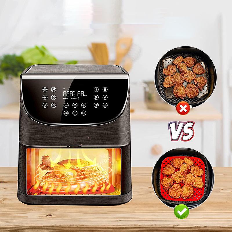 7" Silikonová podložka do horkovzdušné fritézy - Vysokoteplotní a odolná proti oleji