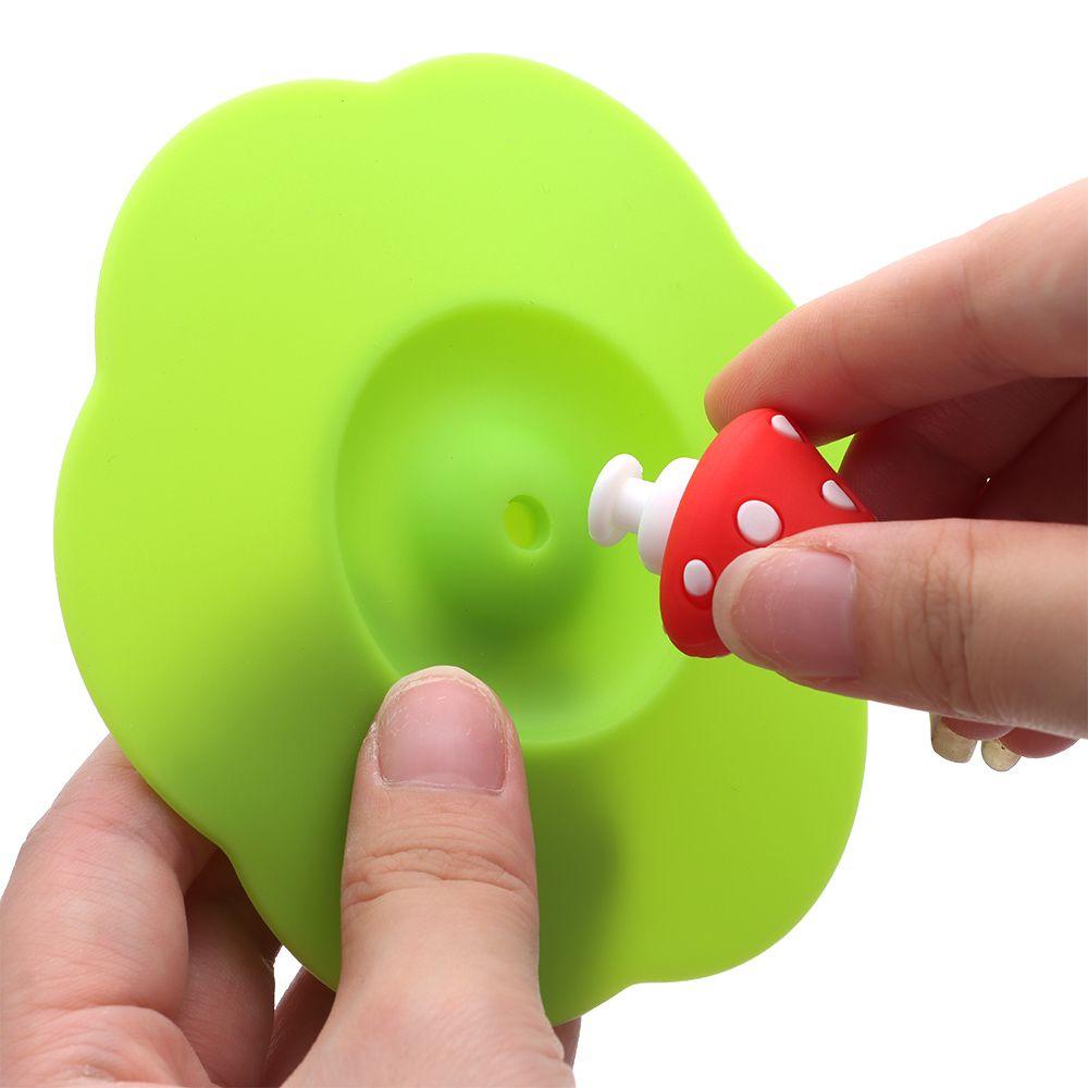 New Reusable Tea Coffee Lids Leakproof Silicone Cup Cover Suction Cup Cover Dustproof