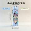1PC Music Notebook Art Print 750ml Color Plastic Sports Water Bottle Leakproof Flip Straw Lid Suitable for Sports Office Home Use