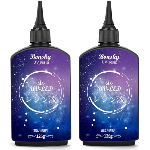

Bonsky UV Resin Liquid 250g Refill - Large Capacity, Medium Viscosity, Hard Type, UV/LED Compatible, Clear Type, Fast Curing, DIY, Handmade, Beginner,