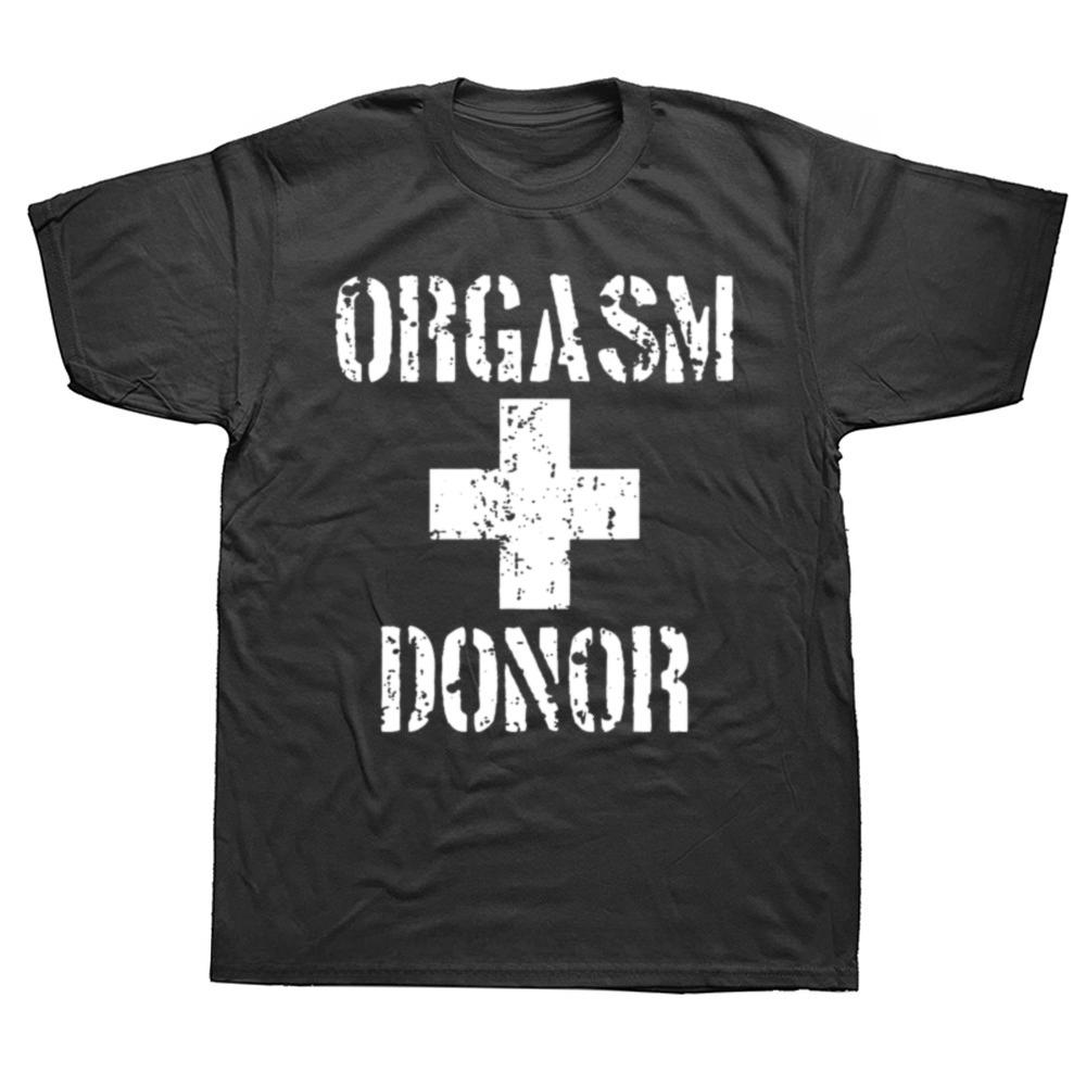 Donatore di Orgasmo Divertente Umorismo Grafica Americana Magliette Uomo Donna Casual 100% Cotone Ampia