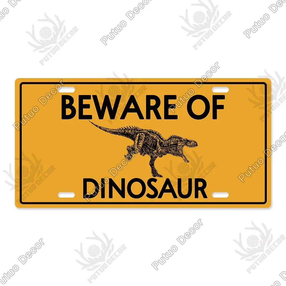 Putuo Decor Warning  Game Zone Tin Sign License Plate Plaque Metal Vintage Poster for Man Cave Pub Club Park Wall Art Decor