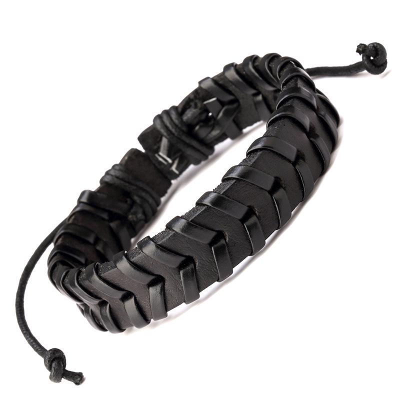 Handwork Bracelet Leather Rope Woven Hipster Men and Women Jewelry