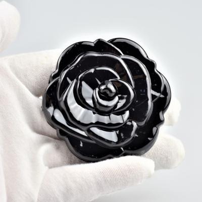 Oglindă Retro Flori de trandafir Oglindă de machiaj cu buzunar mic Oglinzi de mână cu două fețe