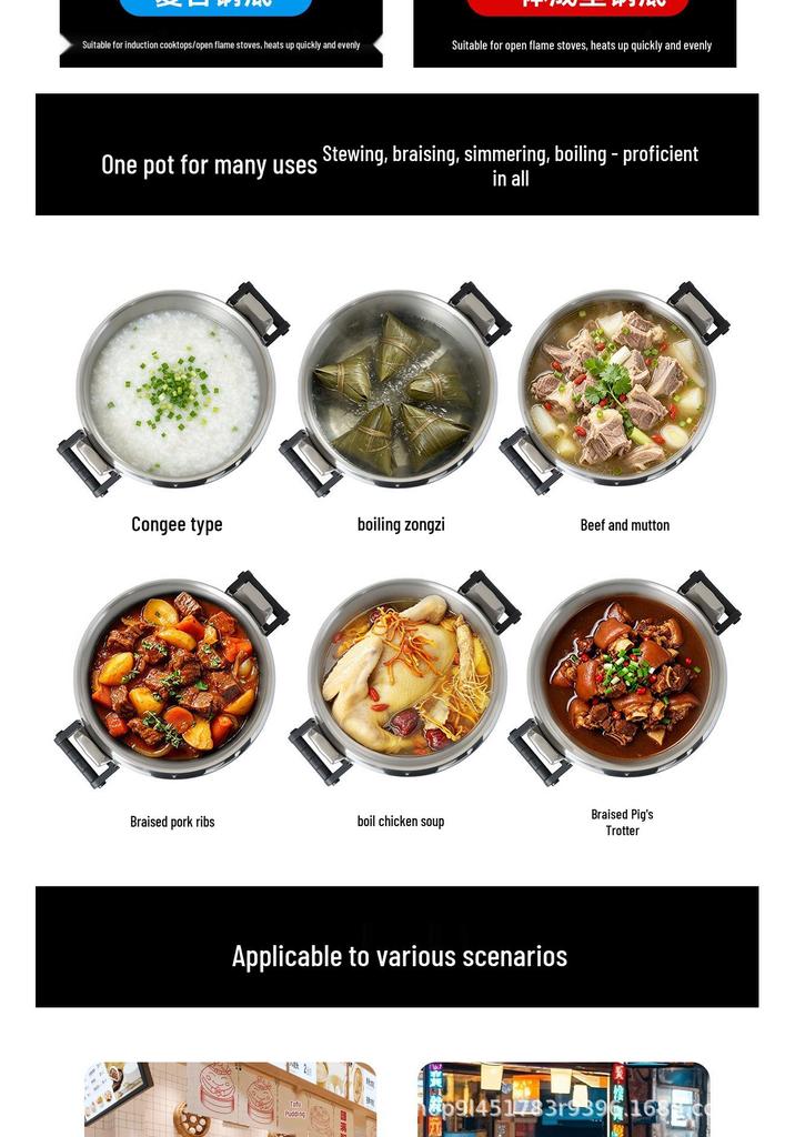 Universal Explosion-Proof High-Capacity Pressure Cooker for Commercial, Restaurant, and Catering Use