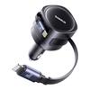 BASEUS Enjoyment Max Car Charger 60W C+L Dual Cable Rotatable Design Fast Charging Retractable Cables