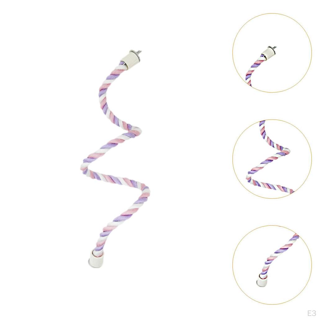 Adjustable Rope Perch for Bird Cages, Climbing Toy Parakeet and Parrot