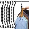 5-Hole Folding Plastic Hanger Space-Saving – Windproof, Multifunctional & Ideal for Apartments, Dorms & Families