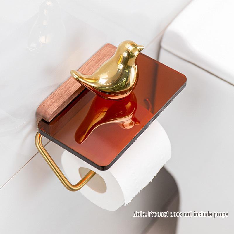 No-Punch Bathroom Tissue Holder & Paper Storage Rack