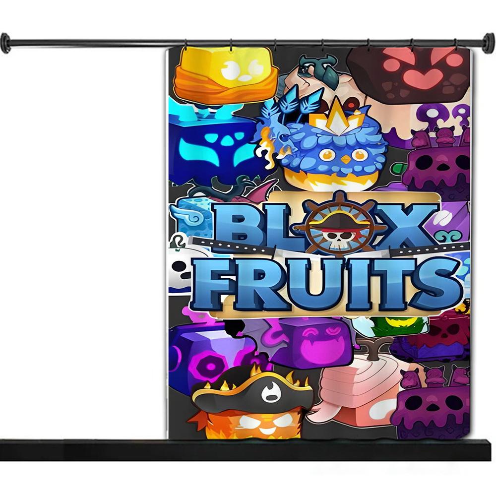 Shower Curtain Waterproof Polyester Fabric Paint Colorful Bath Curtains B-Blox Fruit Pupil Home Bathroom Decor Curtain With Hook