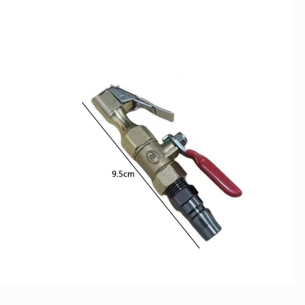 Metal Tire Inflator Chuck 9.5cm Deflation Switch Durable Tire Inflator Nozzle  for Tire Inflation