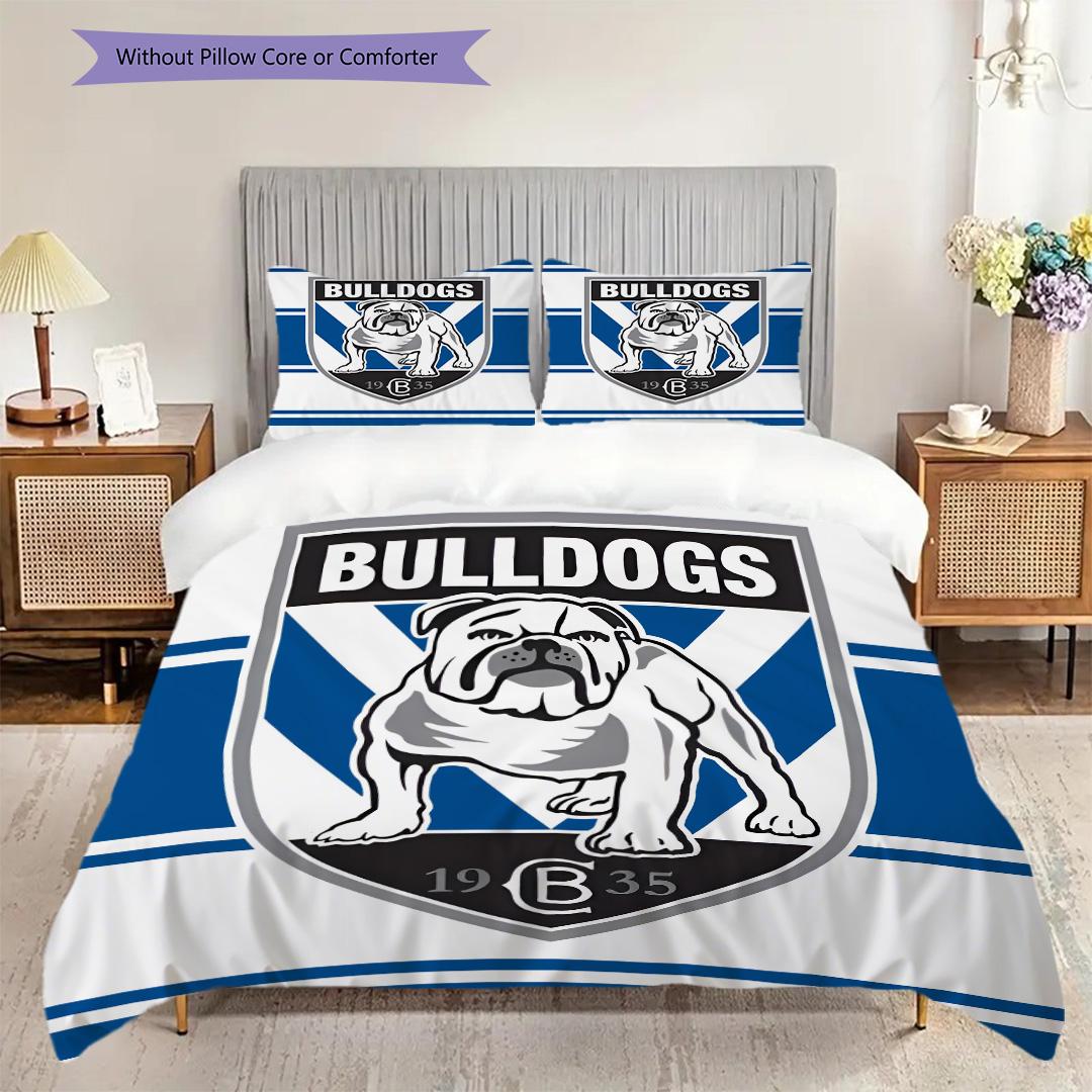 

Canterbury Bulldogs Pattern Bedding Quilt Set Quilt Cover Pillowcase Home Decoration Birthday Gift (1 * duvet cover + 2 * pillowcase, without core) 135x200cm
