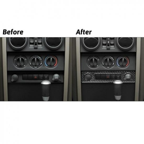 For Jeep Wrangler Carbon Fiber Interior Power Outlet/Lighter Cover Trim Type B