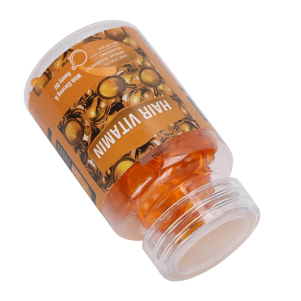 SEVICH 30pcs Orange Hair Care Capsule Ginseng Honey Oil Vitamin Dull Hair Repair