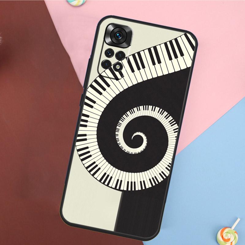 Piano Keys Keyboard design Cover For Xiaomi Redmi Note 13 14 Pro 12 11 9 10 9S 10S 11S 12S Redmi 14C 10C 12C 13C Case