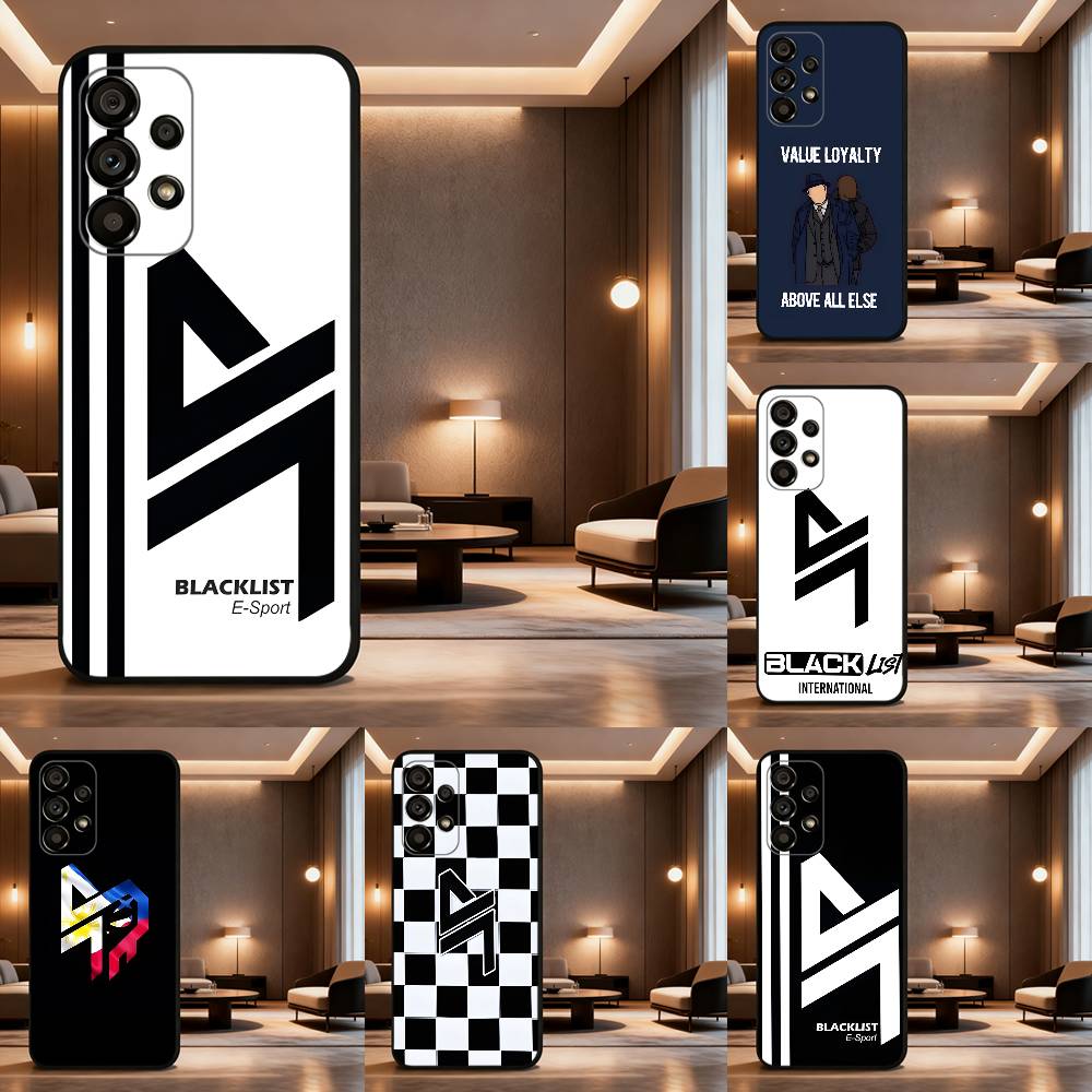 B-Blacklist   Phone Case Soft Black Protective Case for Samsung Galaxy A32, A10, A71, A11, A12, A13, A31, Note 10, 9, 8, Etc.