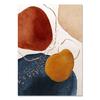 Abstract Geometric Line Orange Watercolor Boho Wall Poster Print Nordic Canvas Painting Art Pictures Living Room Home Decor