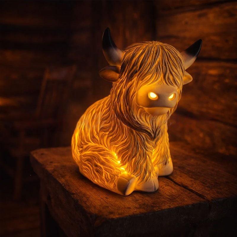 Popular Highland Cow Resin Lamp Ornament