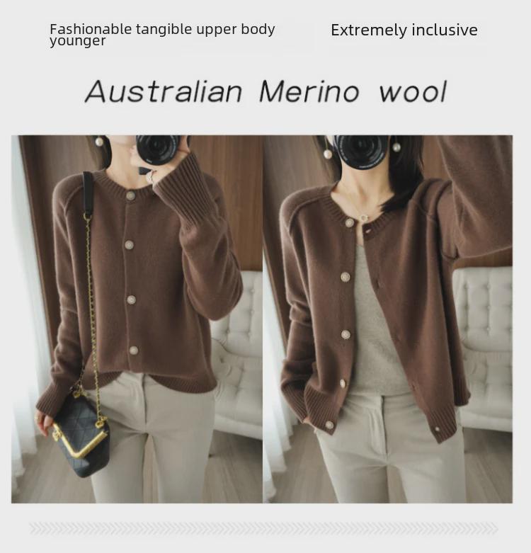 Damen Strickjacke Frühling 2024: Langarmjacke, heiß verkaufter Pullover für Frühling/Herbst