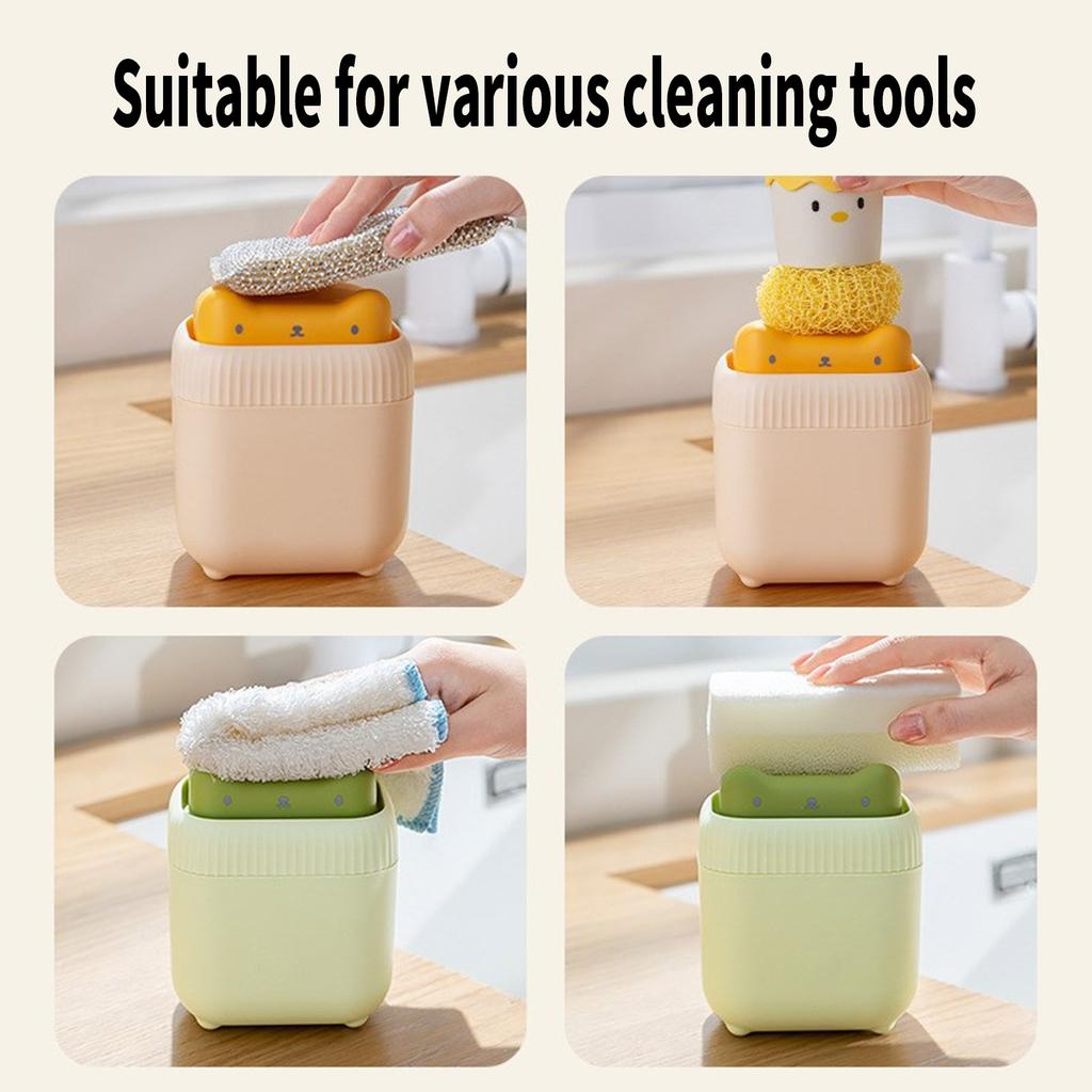 Katzenform Flüssigseifenspender für Geschirrspülen und Handreinigung Nachfüllbar Wiederverwendbar Seife Kunststoff Pressflasche