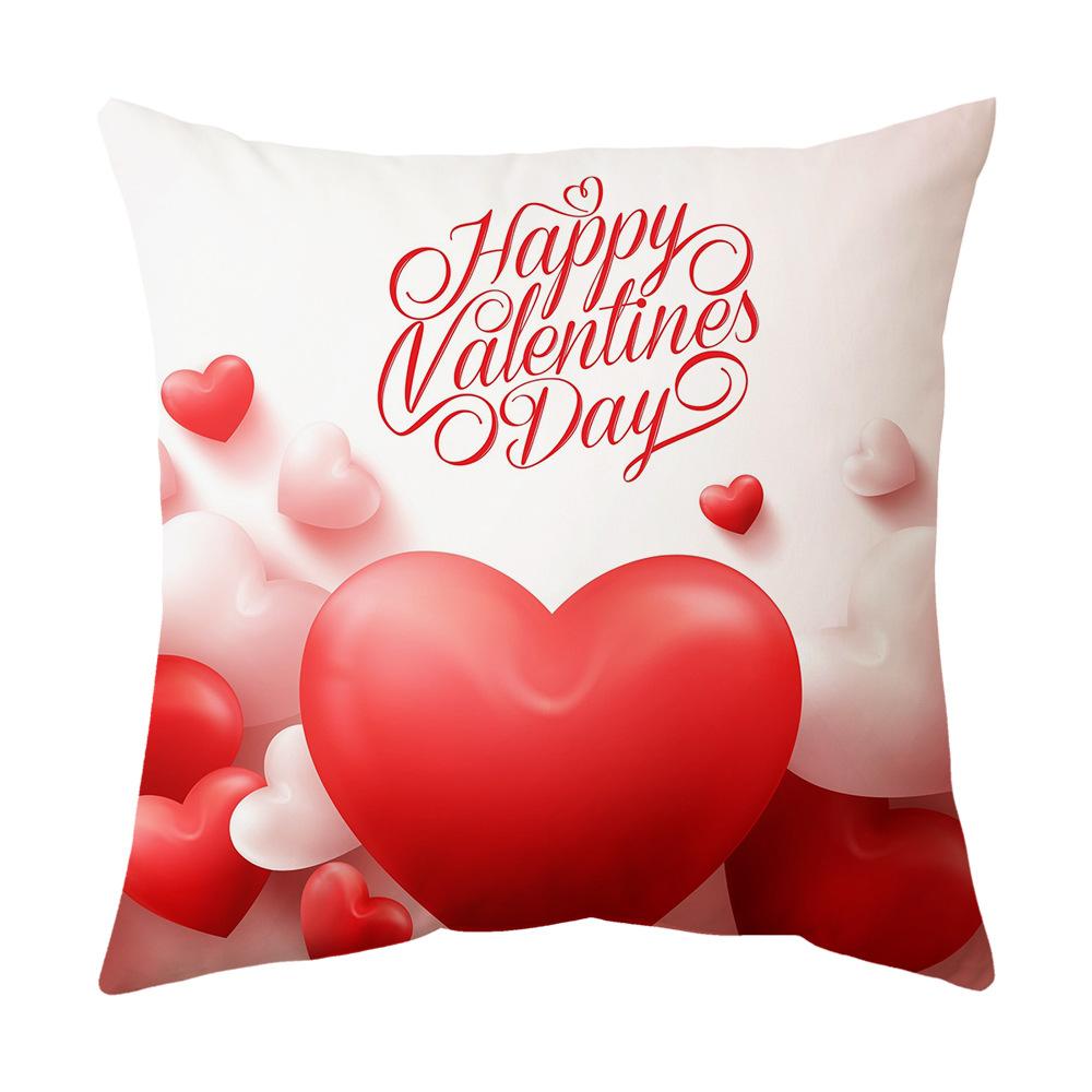 Pillow New Valentine's Day Pillow Case Pink Love Balloon Pillow Sofa Cushion Pillow Case