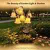 Solar Powered Bluebell Fiber Optic LED Floor Plug Light, Outdoor Waterproof Landscape Lamp for Courtyard, Garden, Lawn and Path Decoration