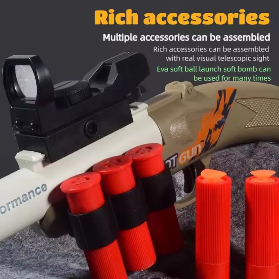 Mini S686 Rifle Shell Ejection Toy Gun Soft Bullet Manually Loaded Outdoor Sports CS Shooting Game Weapon for Children Boys Gift