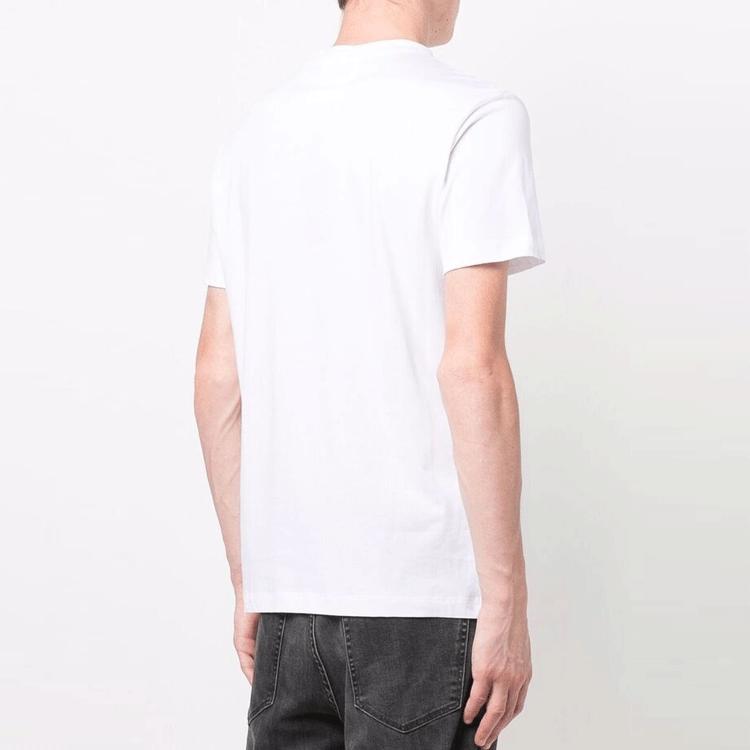 Emporio Armani Letter Logo Print Short Sleeve T-Shirt Men Tops White 1JPZZ-8N1TN5-0147
