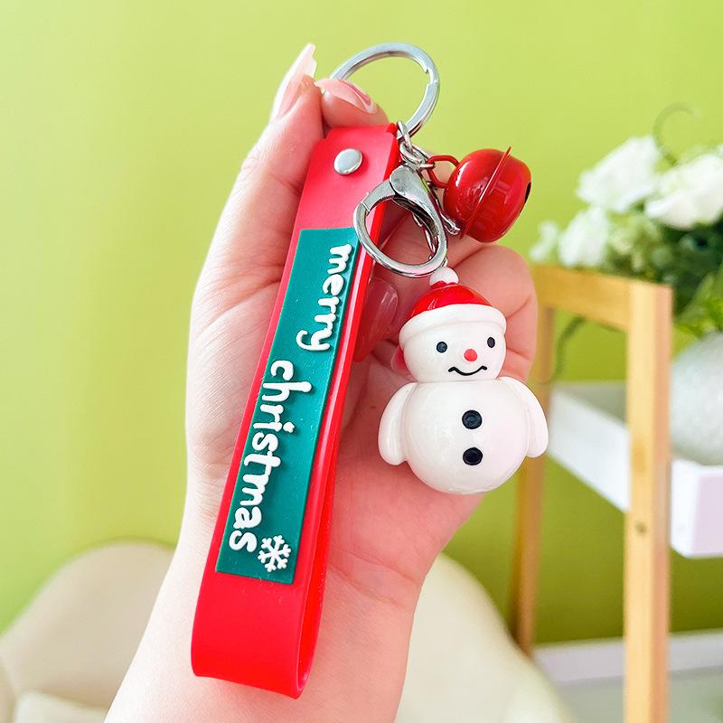 Creative Santa Claus nøkkelring bil skolesekk for kvinner Nydelig nøkkel anheng Cartoon Doll Bag Anheng