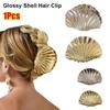 1Pcs Glossy Hair Claw Clip Metal Headwear Durable Irregular Shell Shark Clip Hair Accessories