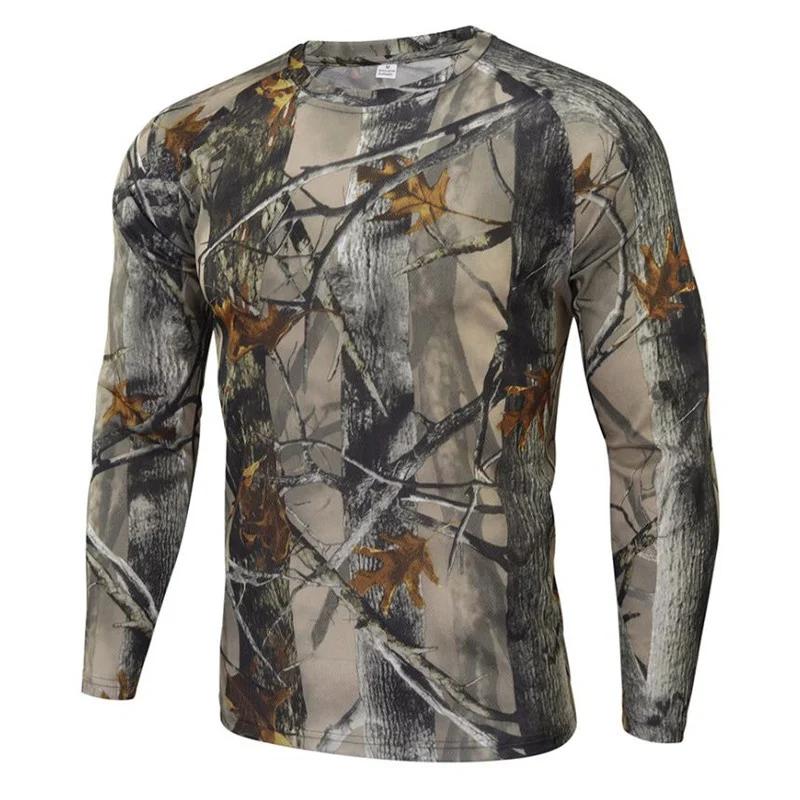 Mode Mångsidig Kamouflageprintad Topp Långärmad Casual Lös Bekväm Tröjor Långa Ärmar Herr