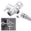 1/2 Brass T-Adapter Bidet Adapter for Bidet Sprayer Toilet with Shut Off Valve Finish Hand Held Bidet Attachment