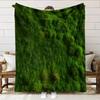 1pc Comfortable Green Vegetation Print Flannel Blanket, Soft High-Definition Digital Print, Cooling Blanket, Year-Round Use, Sof
