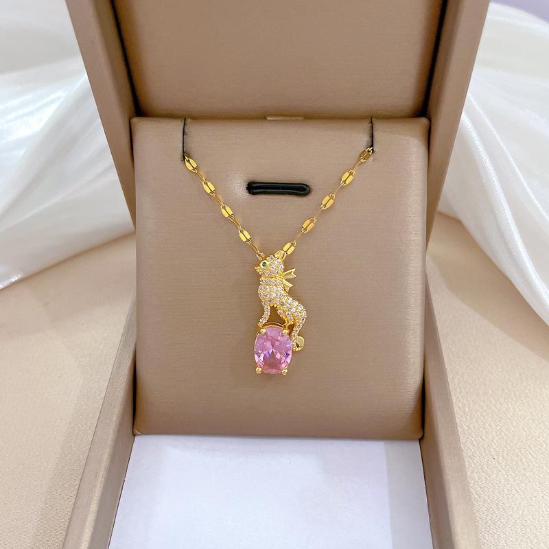 Light Luxury Full Diamond Micro-Inlaid Design Temperament Smart Shining Necklace Women, Simple Pendant