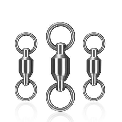 CRAZY SHARK Ball Bearing Swivel Stainless Steel Lure for Salt Stream and Tackle 20-Piece Set, High-Strength Swivels, Corrosion-Resistant, Fishing,