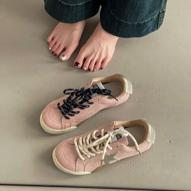 Pantofi sport de nișă toamnă și iarnă versatili retro pantofi de antrenament germani pantofi mici murdari cu stea pantofi casual cu talpă moale pentru femei modă pentru femei