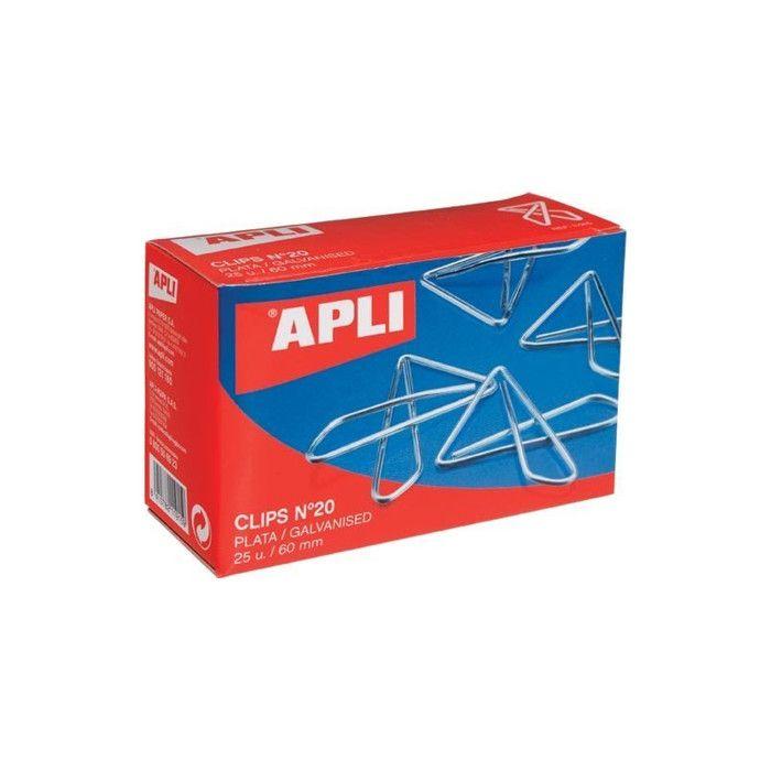 Attaches géantes - APLI - N°20 - 60 mm - Boîte de 25 - Multicolore
