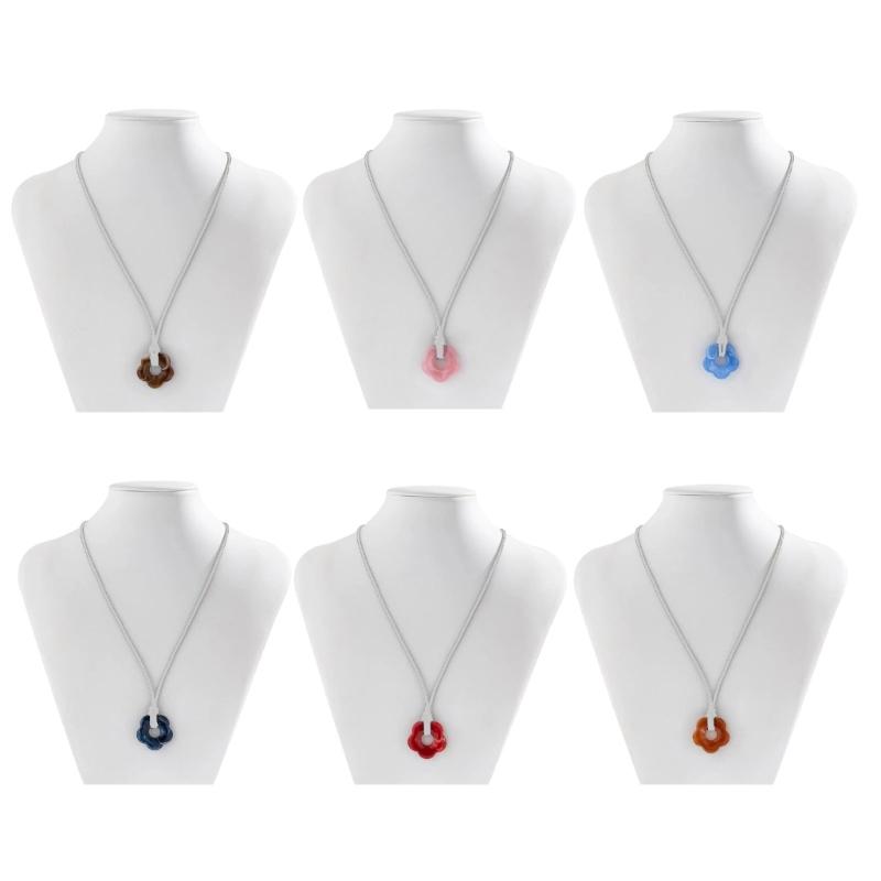 Unique Hollowed-Out Flower Pendant Necklaces Acrylic Material Flower Jewelry Pendant Choker Suitable for Any Occasion