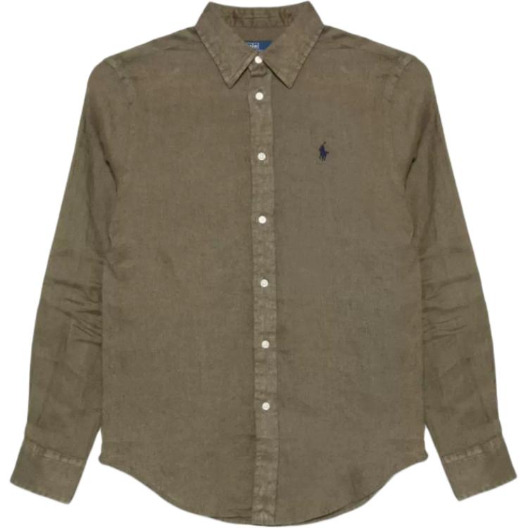 Polo Ralph Lauren Classic Fit Polo Shirt With Pony Embroidery And Single Button Long Sleeve Men Shirts 710944576-001