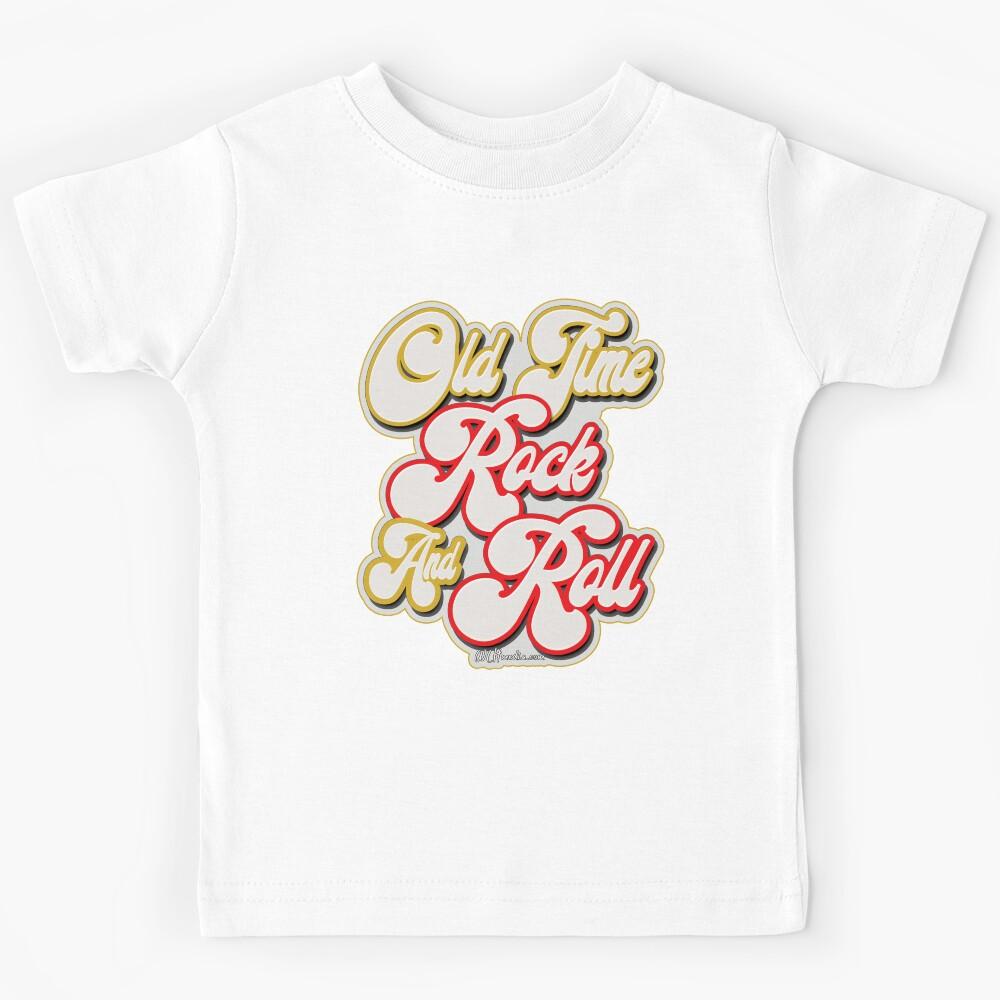 Old Time Rock and Roll Word Art v1 Kids T-Shirt 110