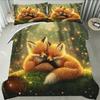 Fox-Themed Duvet Cover Set Multi Size Quilt Cover Queen Size Bedroom Bedding Decoration Machine Washable Bed Sheet Duvet Cover
