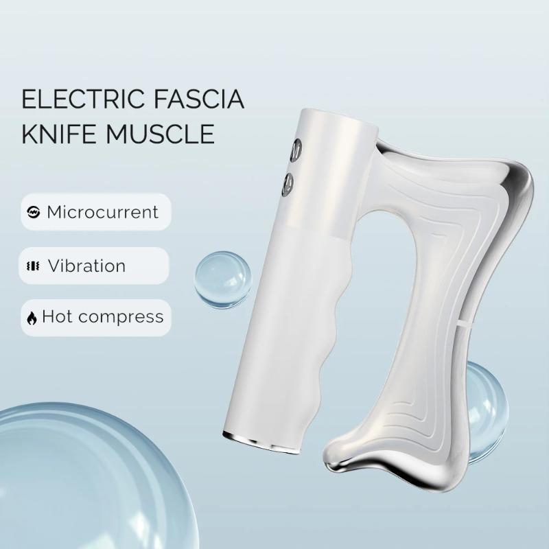 2026 New Gift Electric Fascia Scraper Micro Current Compression Muscle 10500RPM Vibration Relaxation Massager Body Shaping Massage Knife