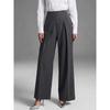 New Women's High Waisted Straight Leg Suit Pants, Simple Drapey Casual Trousers for Women