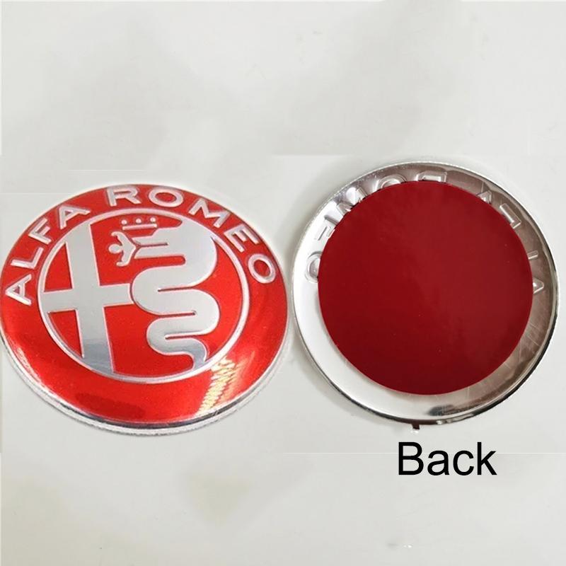 YCSBJ1 74MM for Alfa Romeo Logo Giulietta Mito Giulia 147 156 Stelvio 159 Emblem Allloy Sticker Car Front Rear Trunk Badge Accessories