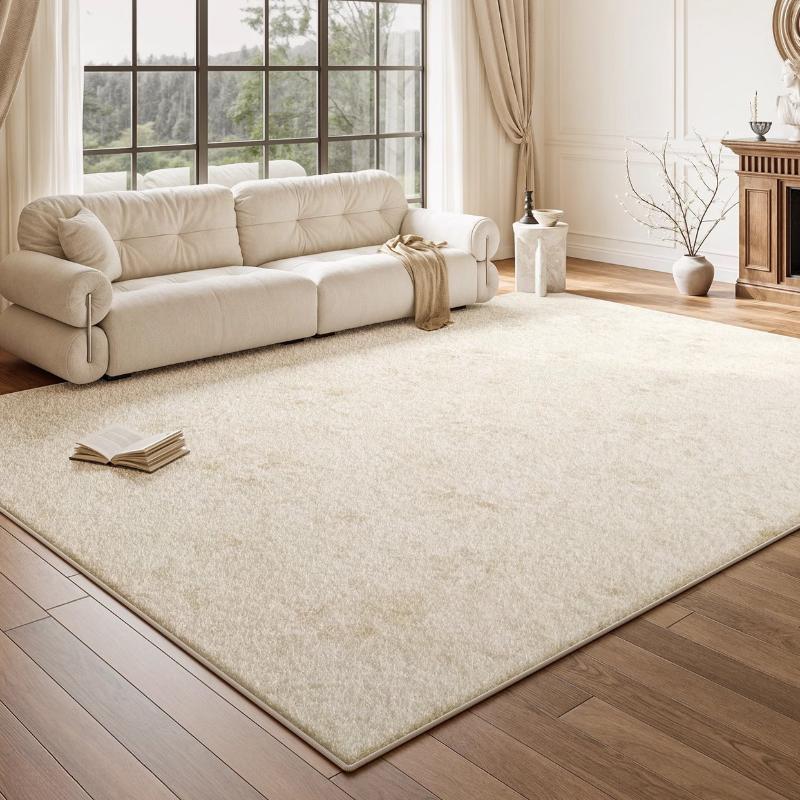 Cream Style Carpets for Living Room Light Luxury Bedroom Decor Rug Fluffy Soft Cloakroom Plush Mat Home Washable Non-slip Carpet